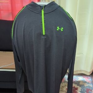 Under Armour Charcoal and Lime Green Hoodie